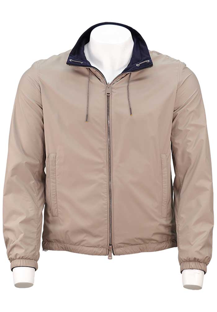 Paul & Shark 2-in-1 Reversible Blouson, Mushroom/Navy