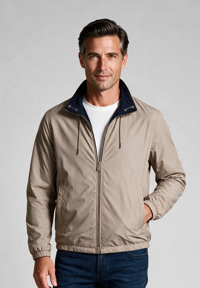 Paul & Shark 2-in-1 Reversible Blouson, Mushroom/Navy — model detail
