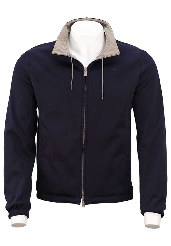 Paul & Shark 2-in-1 Reversible Blouson, Mushroom/Navy