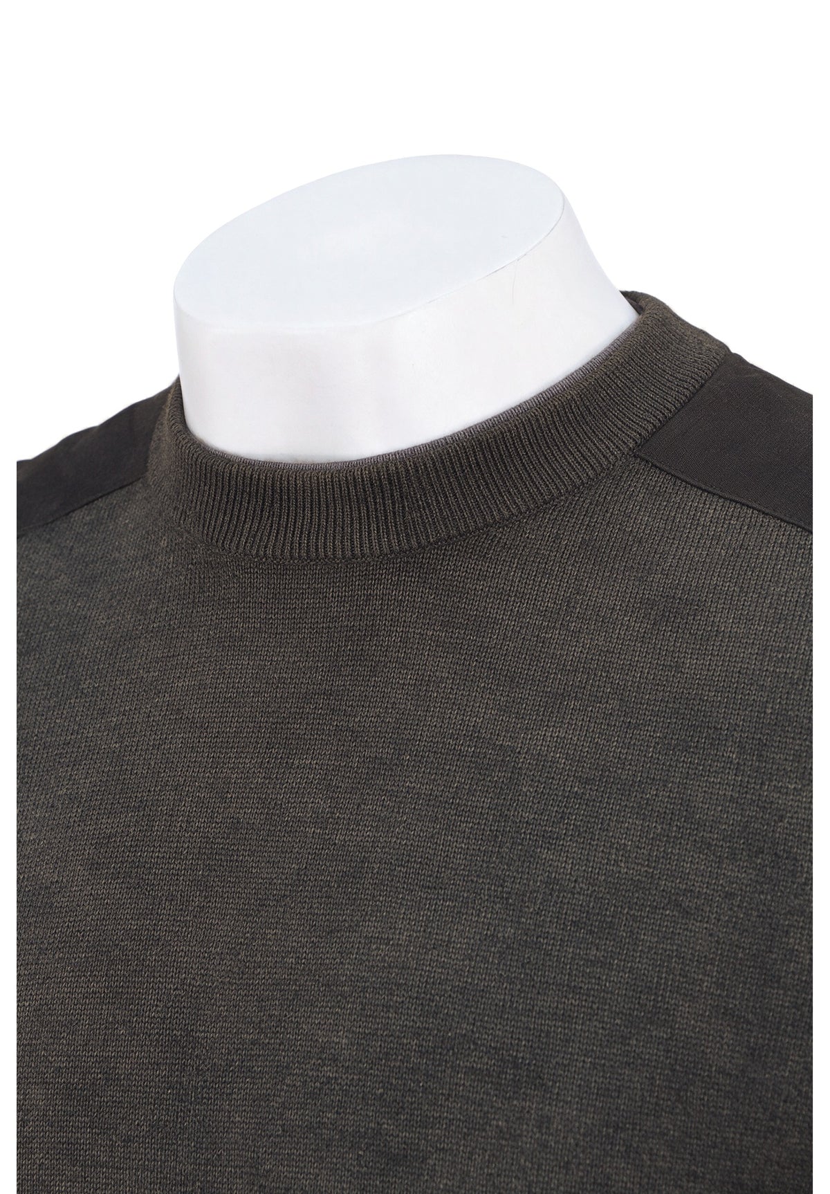Paul & Shark Merino Extrafine Crewneck, Grey/Taupe — view 2