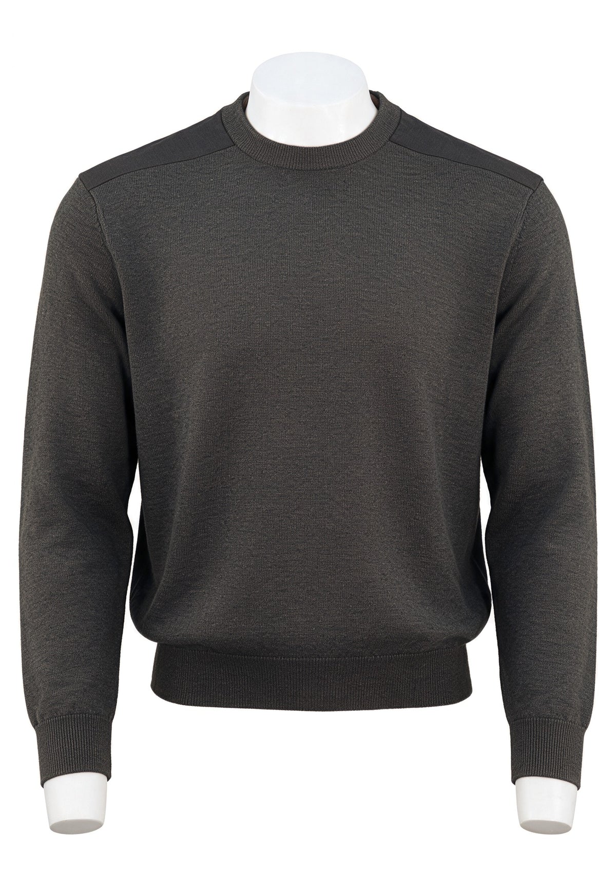 Paul & Shark Merino Extrafine Crewneck, Grey/Taupe | Mondo Uomo Naples FL