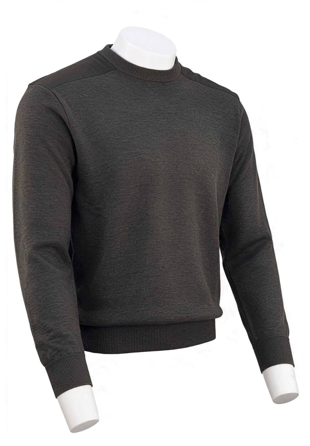 Paul & Shark Merino Extrafine Crewneck, Grey/Taupe — view 3