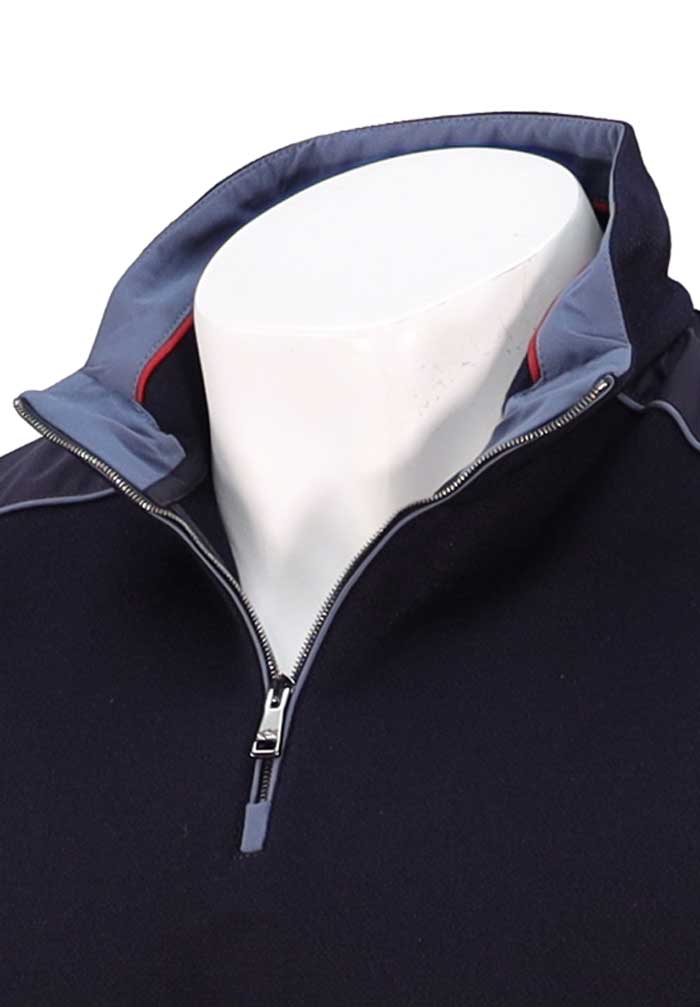 Paul & Shark Pure Wool Typhoon Platinum Half-Zip, Blue