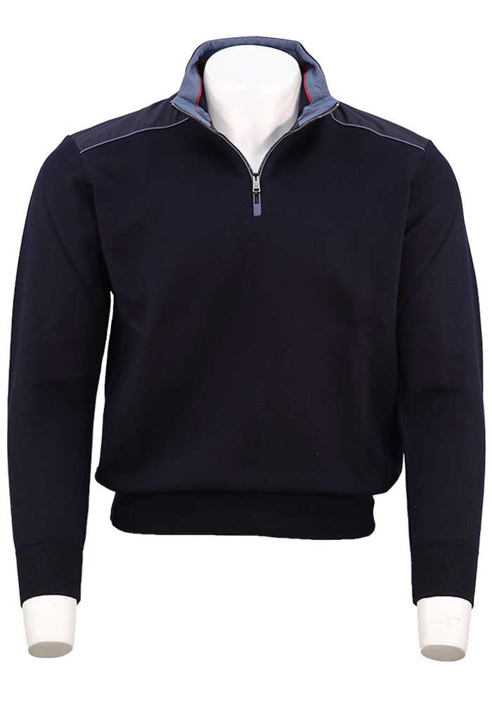 Paul & Shark Pure Wool Typhoon Platinum Half-Zip, Blue