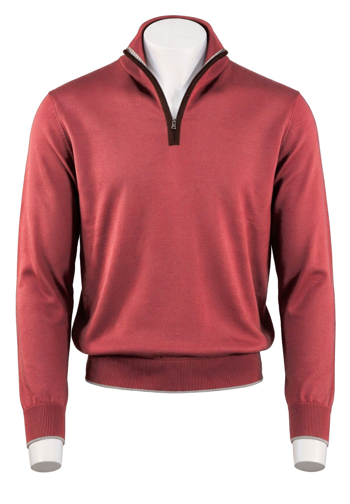 Paul & Shark Xsoft Wool Half-Zip, Brick Red | Mondo Uomo Naples FL