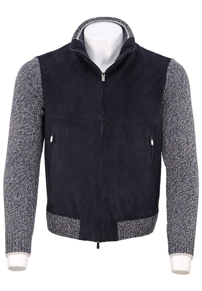 Paul & Shark Aqualeather Front Hybrid, Blue/Grey