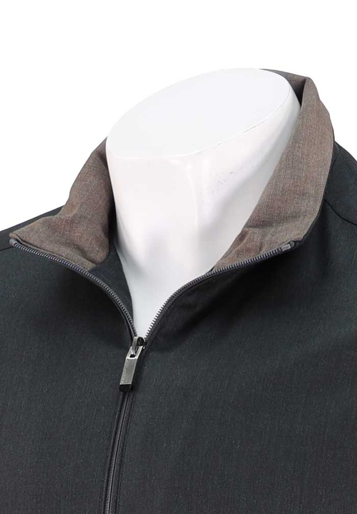Paul & Shark Merino Extrafine Rain System Hybrid, Forest Green/Taupe
