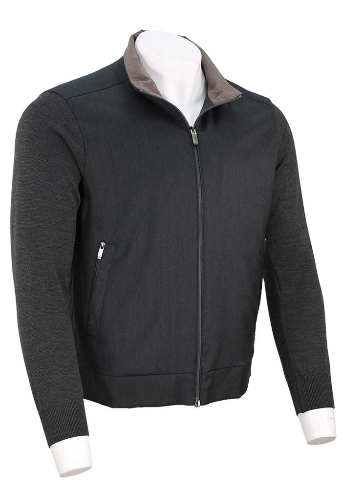 Paul & Shark Merino Extrafine Rain System Hybrid, Forest Green/Taupe