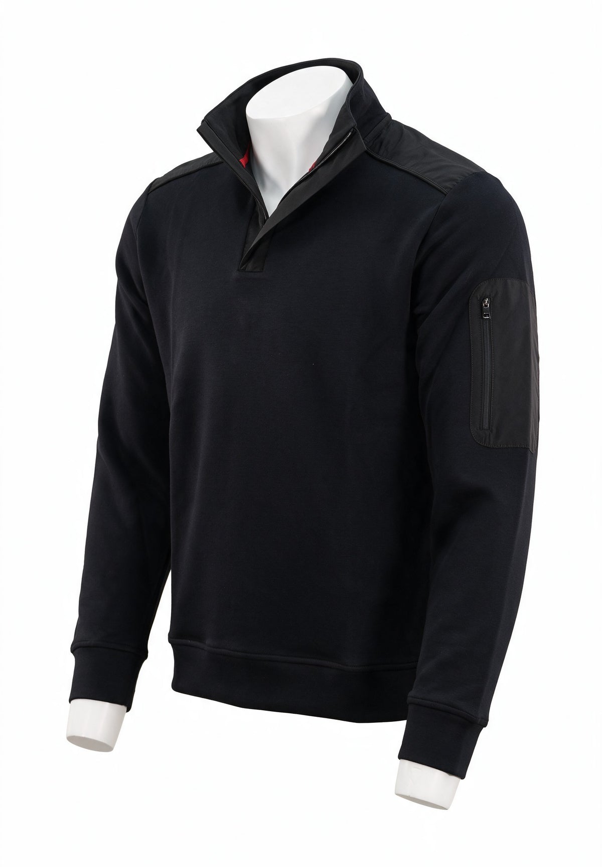 Paul & Shark Xsoft Fleece Half-Zip, Black — view 3