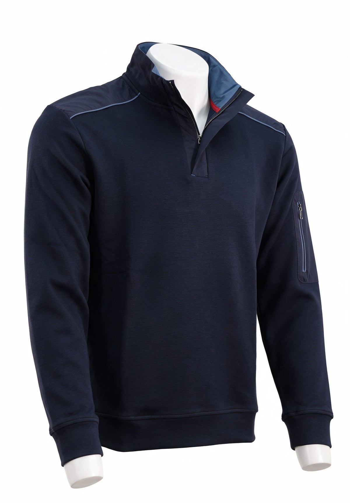 Paul & Shark Xsoft Fleece Half-Zip, Blue — view 3