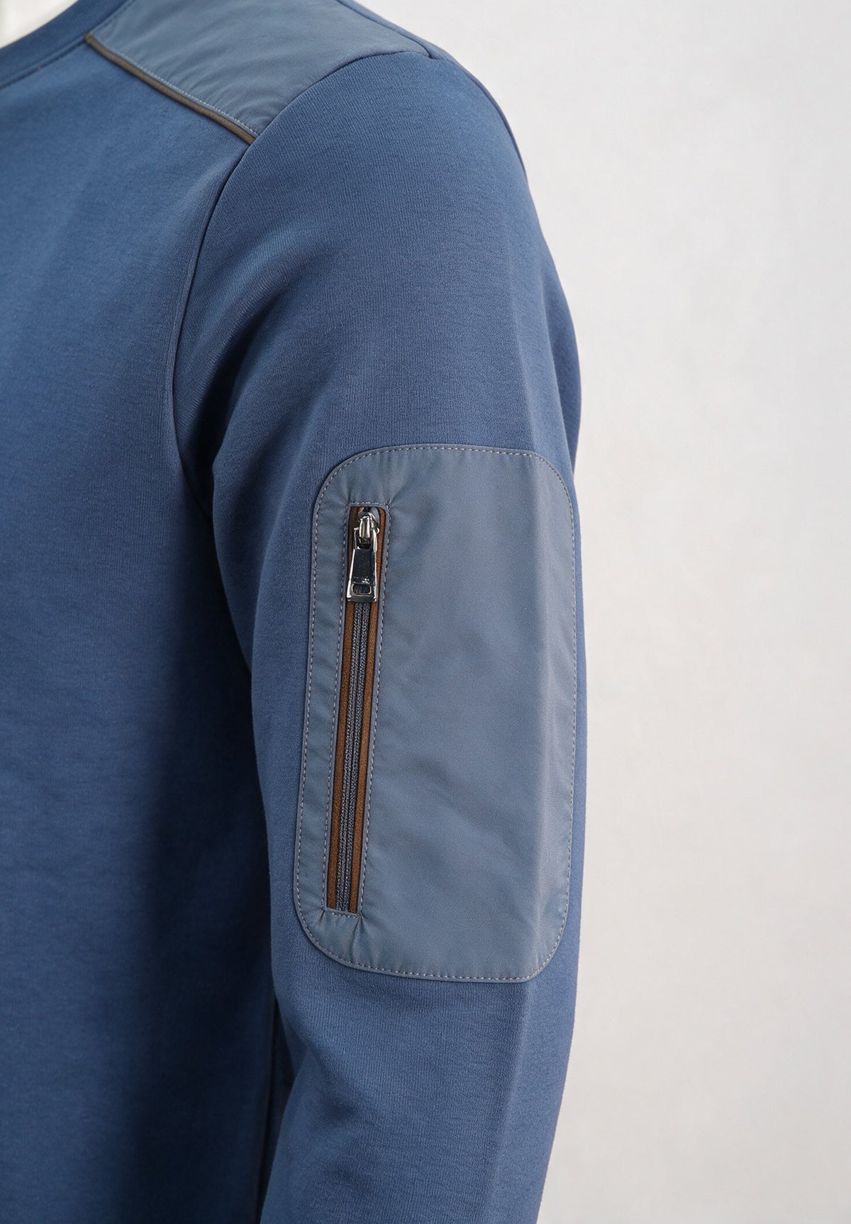 Paul & Shark Xsoft Fleece Half-Zip, Cadet Blue — view 4
