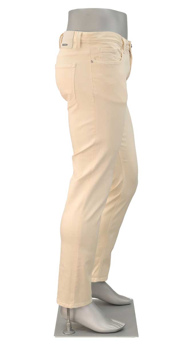 Alberto Pipe Stretch Colored Denim Bone – view 3