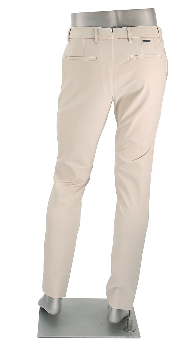 Alberto Slim Performance Move Pant Off White Back View