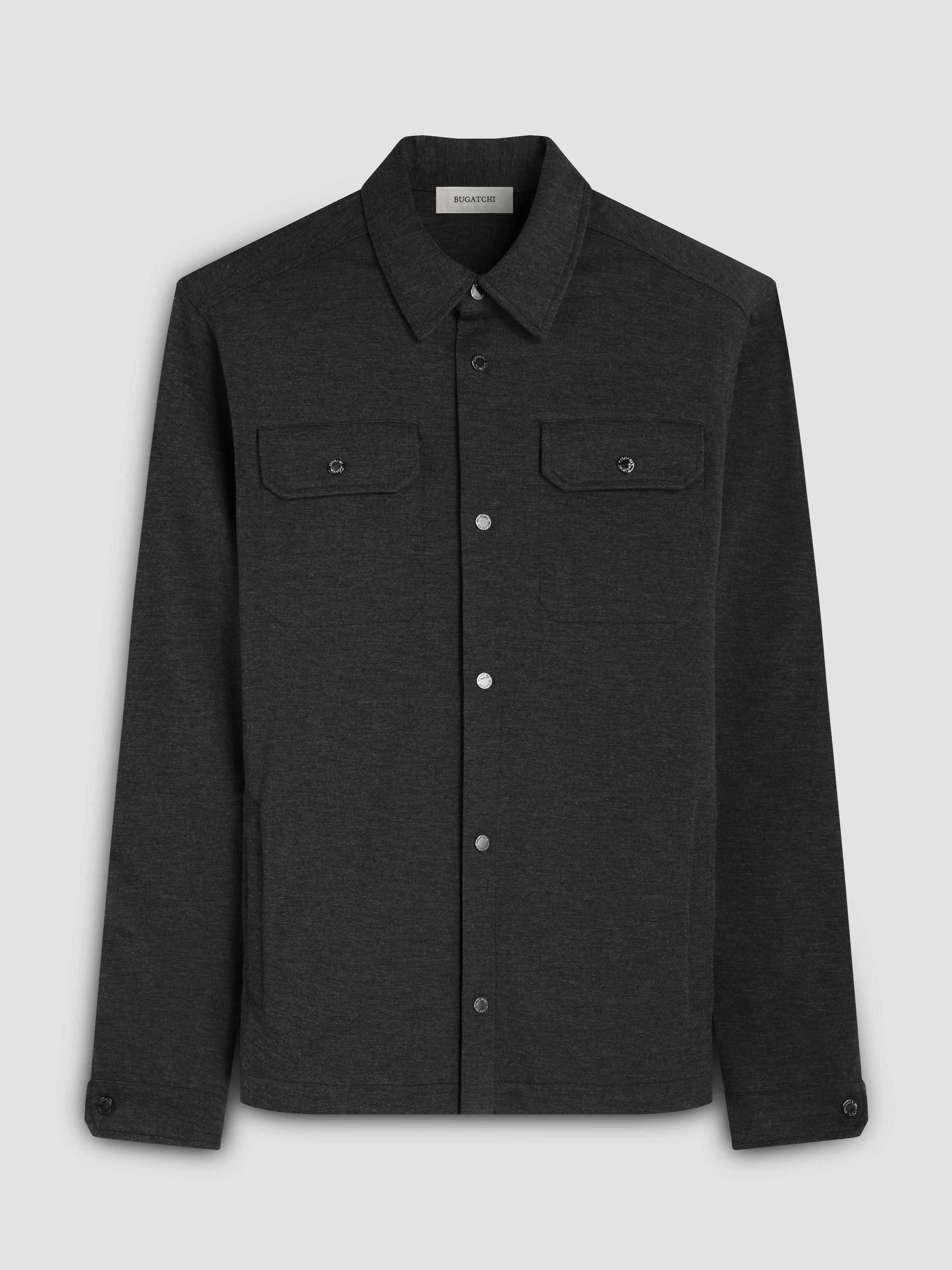 Bugatchi L/S Snap Front Knit