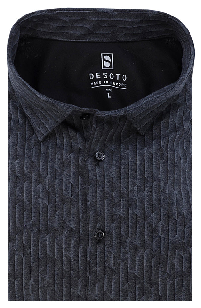 Desoto Jersey Shirt | Black Texture