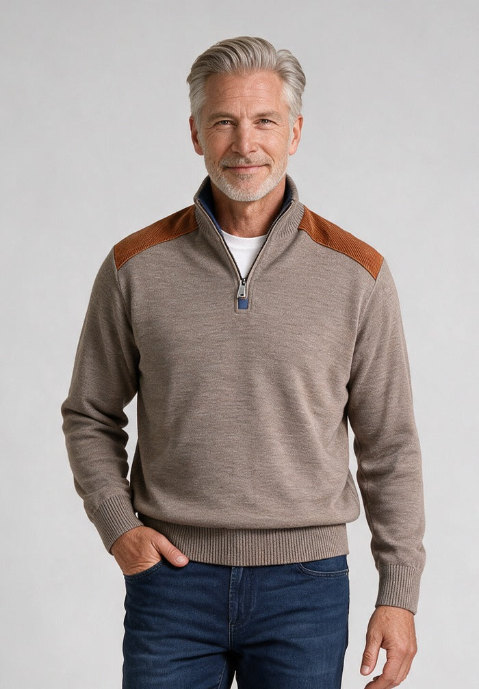 Paul & Shark Half Zip Sweater — model detail