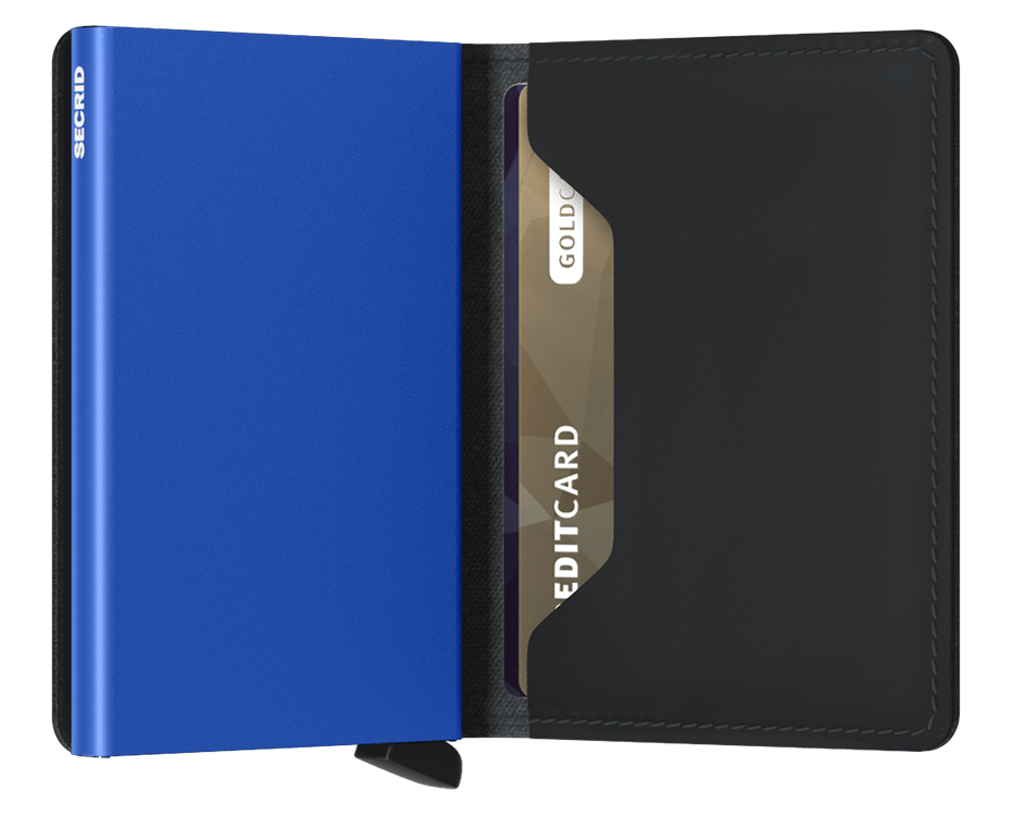 Slimwallet Matte | Black & Blue