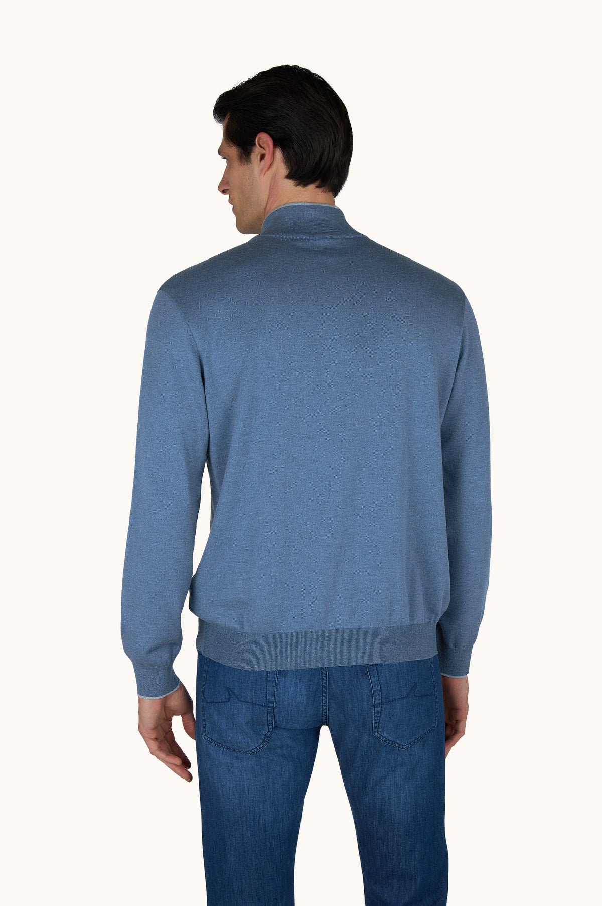 Paul & Shark Quarter Zip Sweater, Blue – view 5
