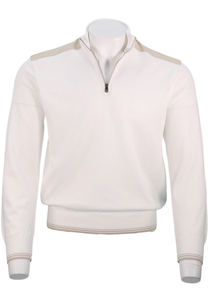 Paul & Shark Half Zip Sweater, Cream