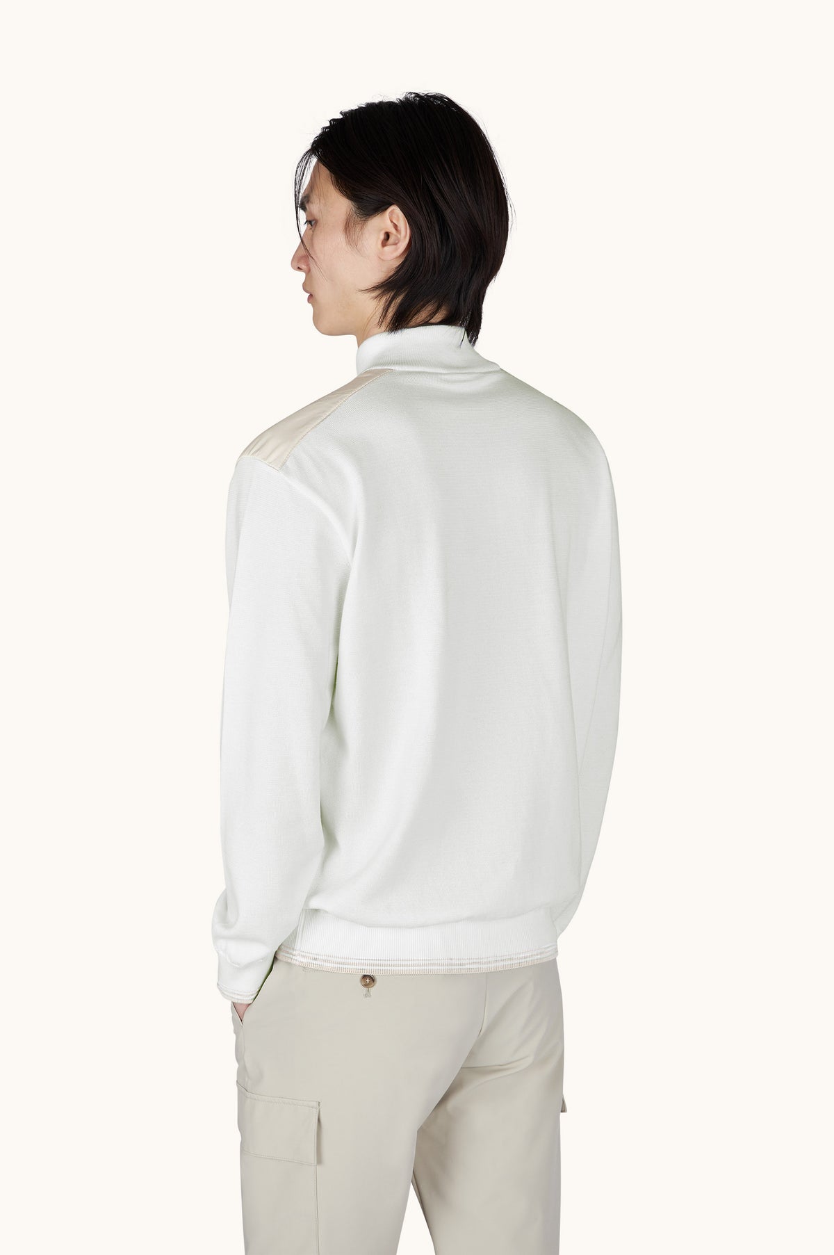 Paul & Shark Half Zip Sweater, Cream – view 5