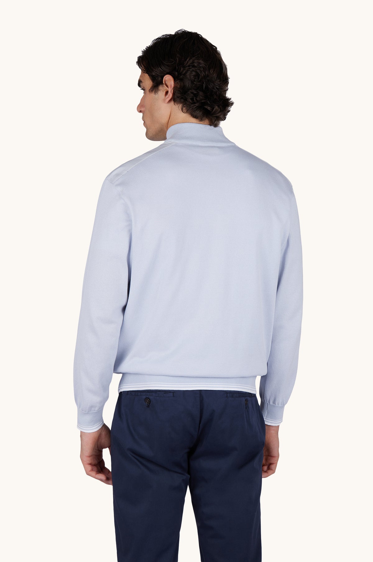 Paul & Shark Half Zip Sweater, Light Blue – view 5