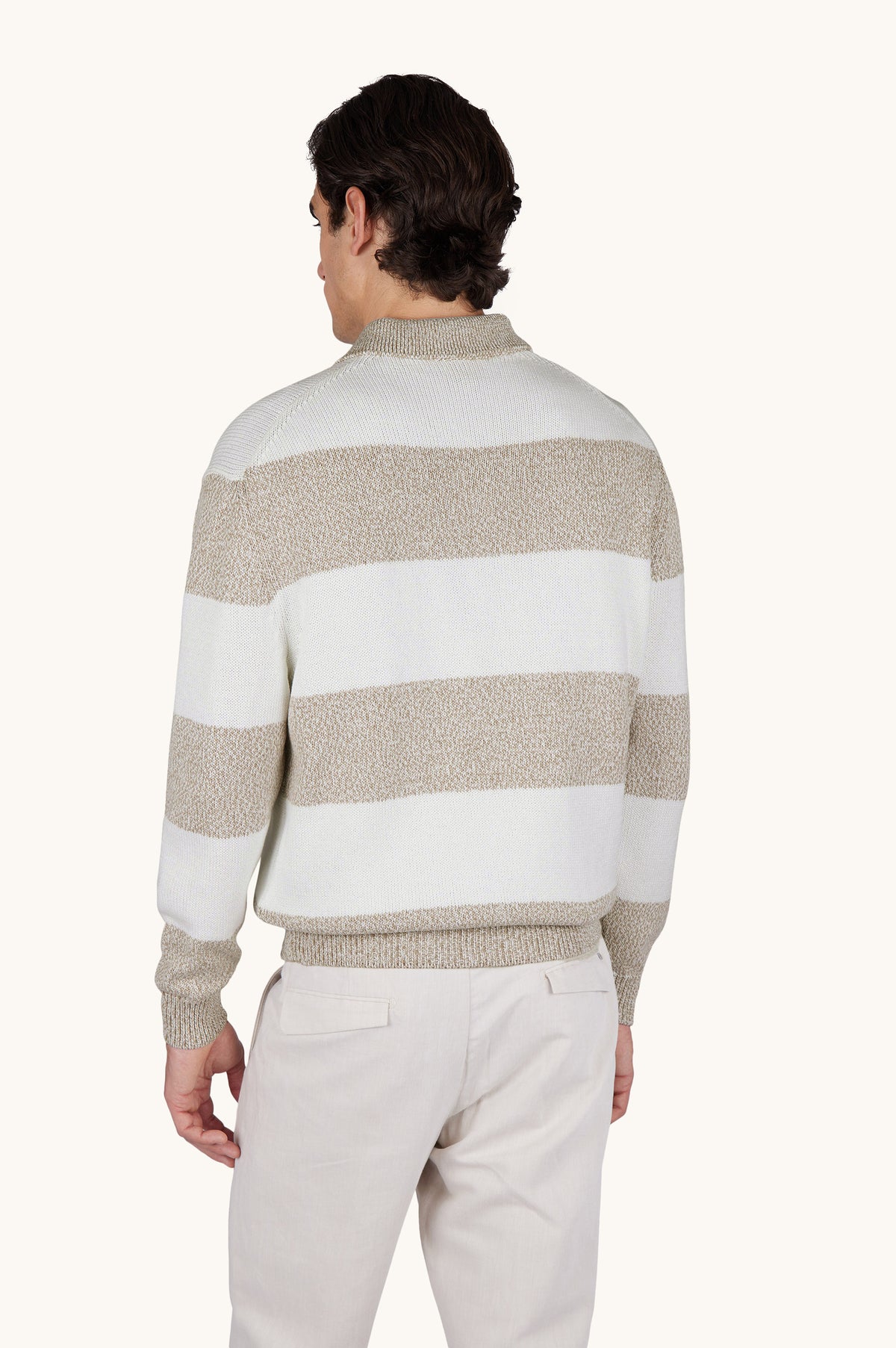 Paul & Shark L/S Polo, Cream – view 5