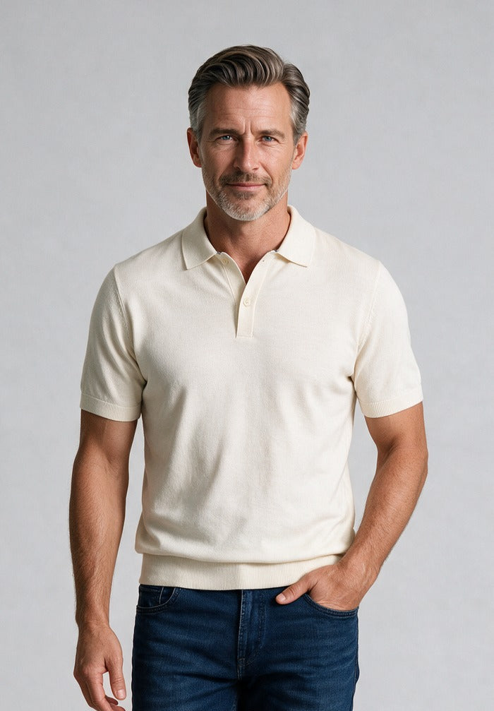 Paul & Shark Cotton Polo, White — model detail
