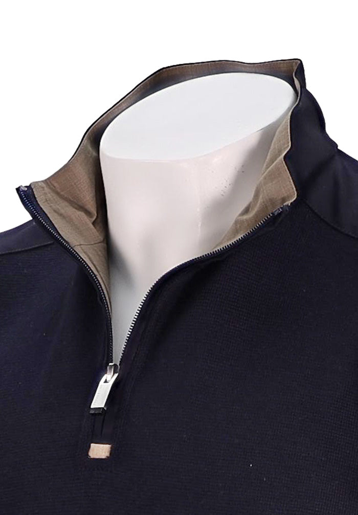 Paul & Shark Quarter Zip Sweater, Navy