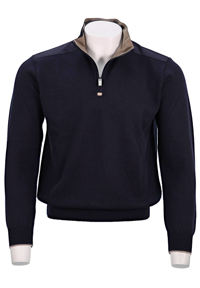 Paul & Shark Quarter Zip Sweater, Navy