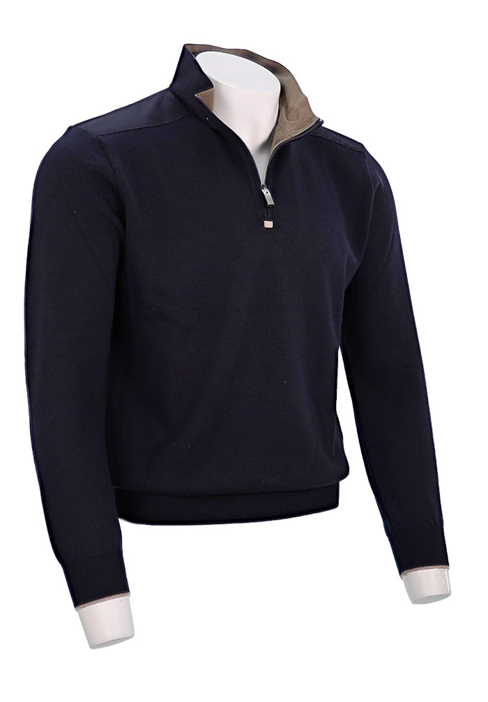 Paul & Shark Quarter Zip Sweater, Navy
