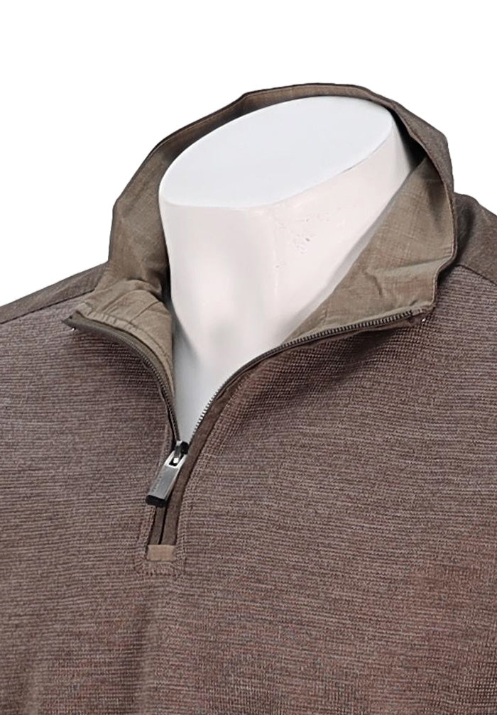 Paul & Shark Quarter Zip Sweater, Brown
