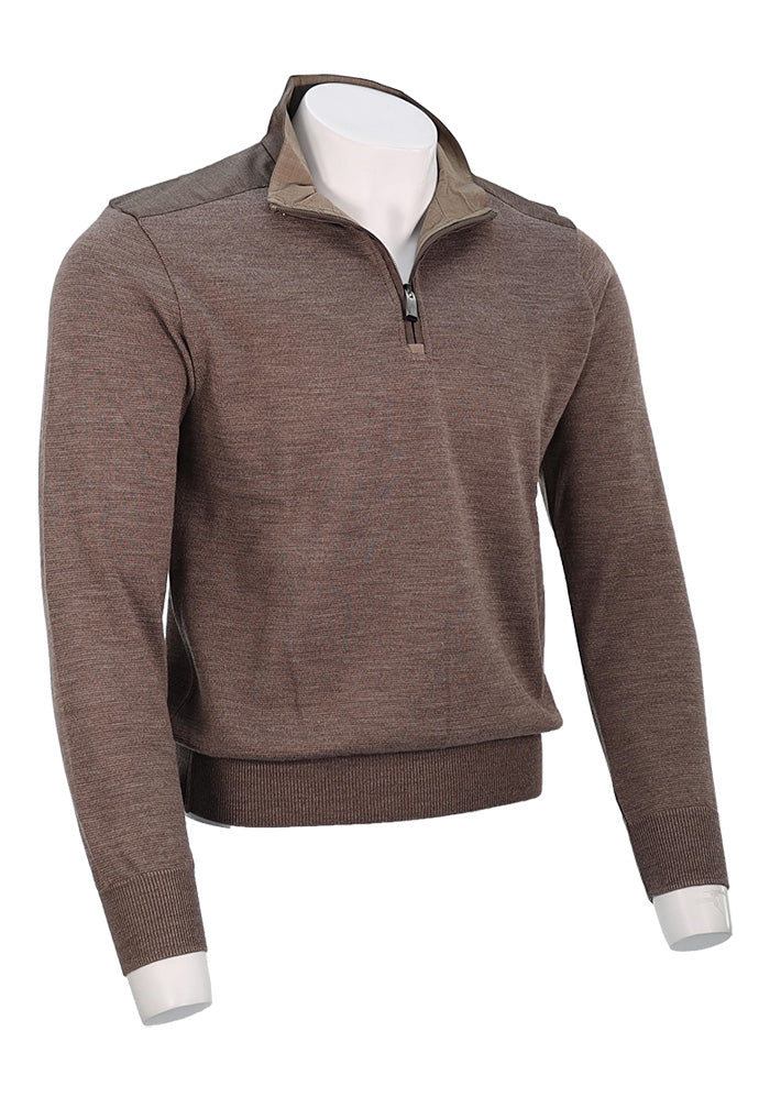 Paul & Shark Quarter Zip Sweater, Brown
