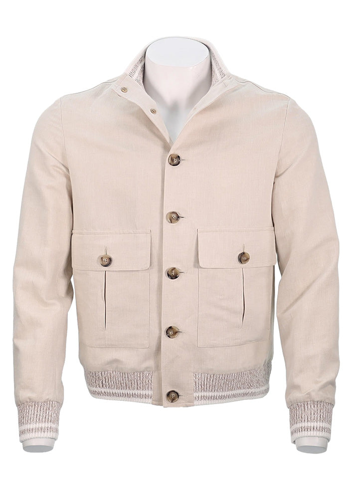 Paul & Shark Full Button Bomber, Cream