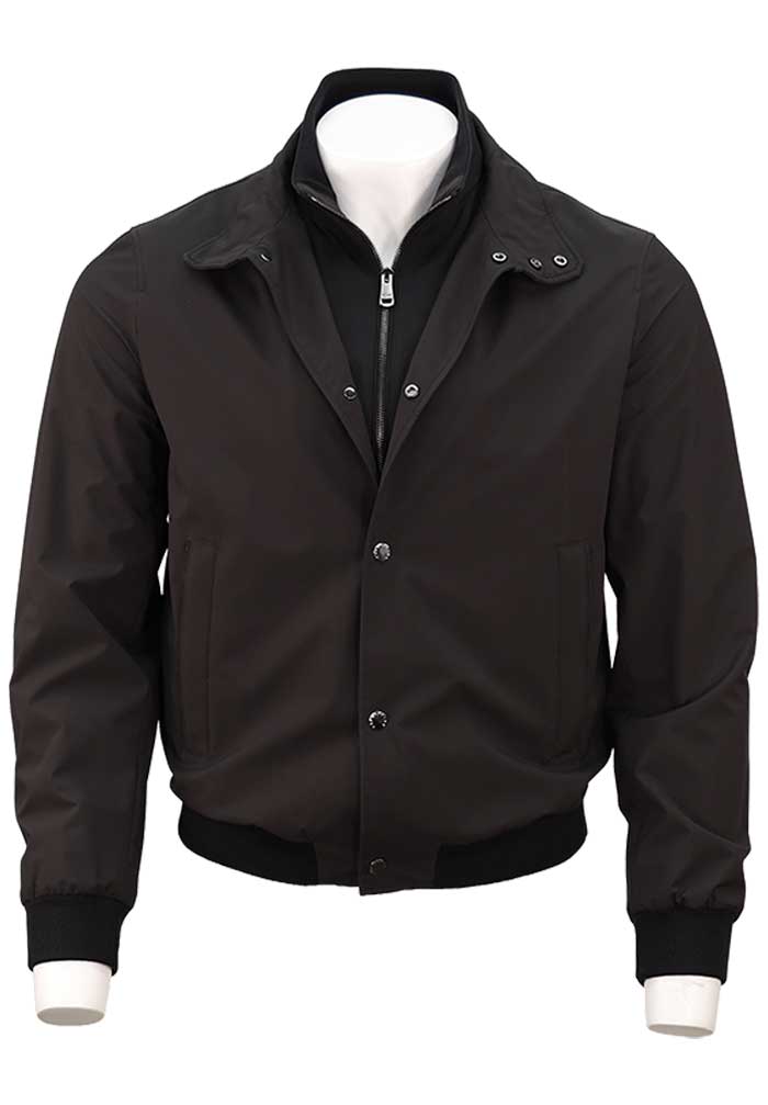 Paul & Shark Button Down Bomber, Black