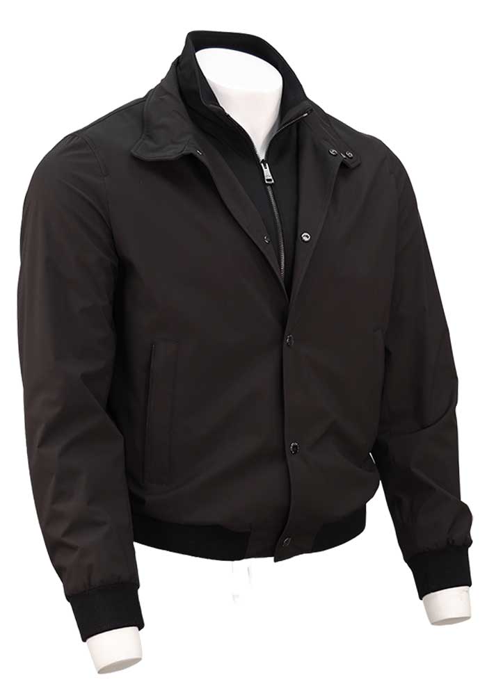 Paul & Shark Button Down Bomber, Black