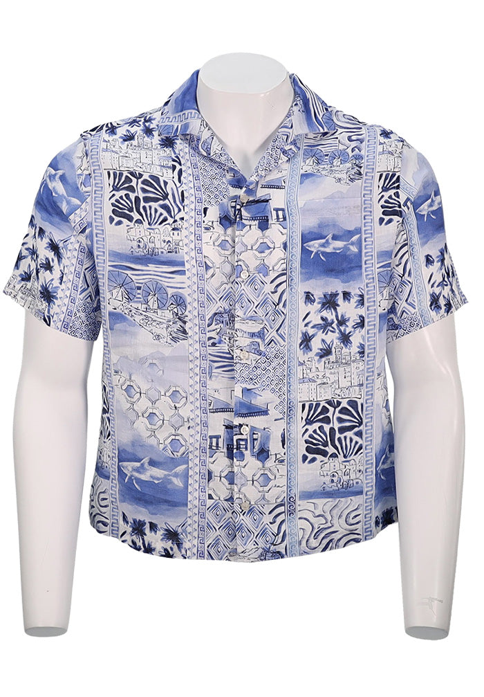 Paul & Shark Linen Shirt, Blue Coastal
