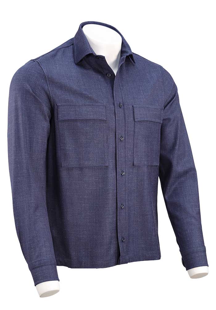 Paul & Shark Loro Piana Jersey Overshirt, Navy