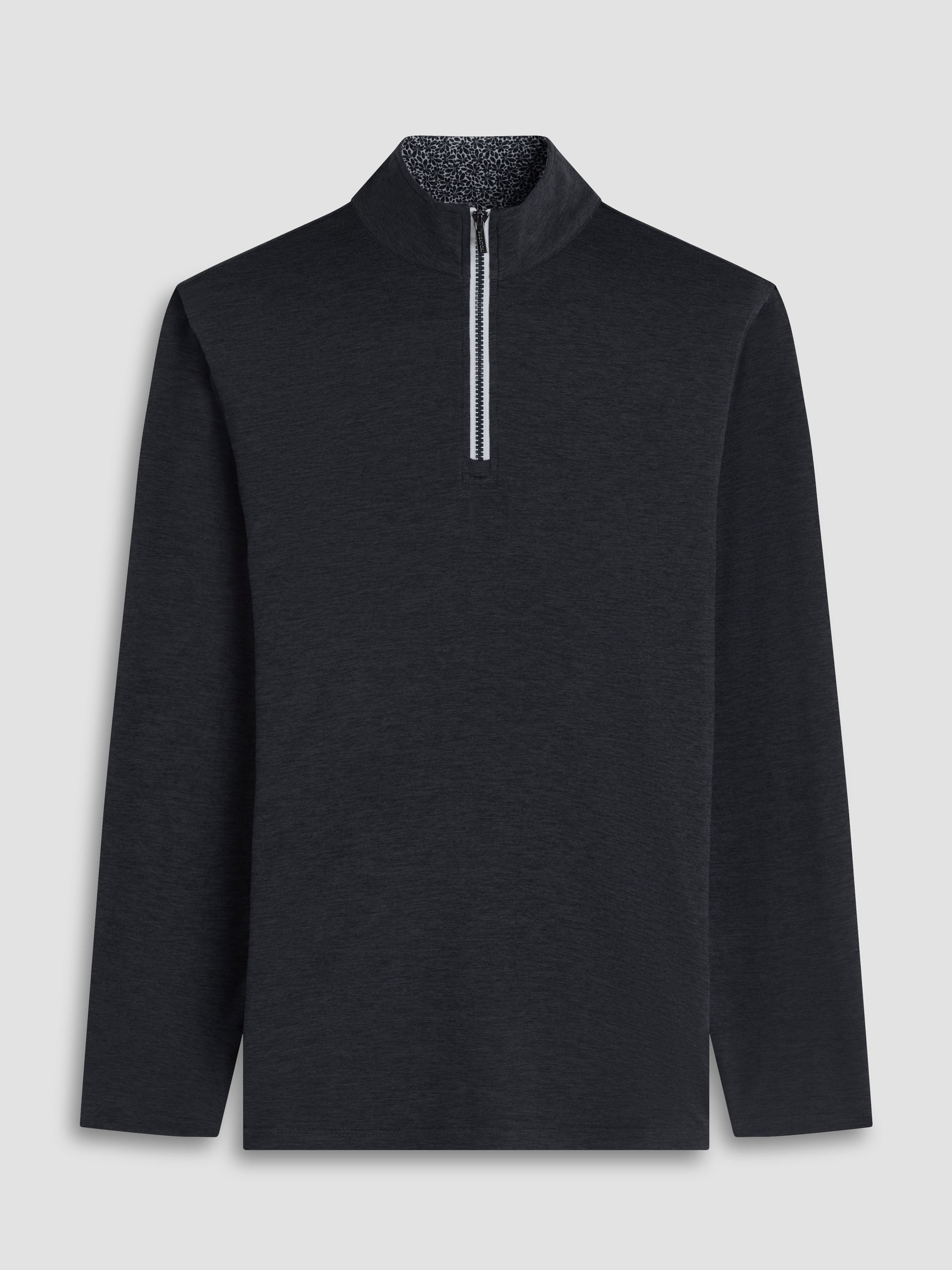 Bugatchi L/S Quarter Zip, Black