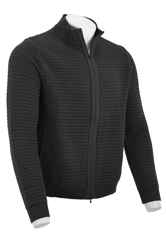 St. Croix Zip Cardigan, BLACK