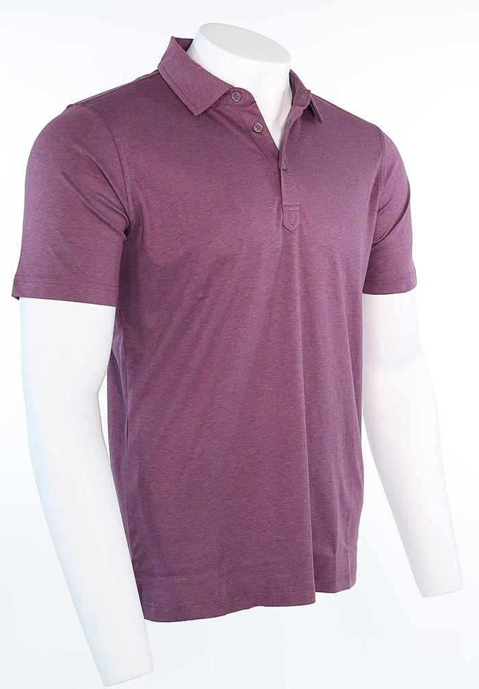 Raffi Aqua Cotton Sherwood Polo in Plum – view 4 #Color_Plum