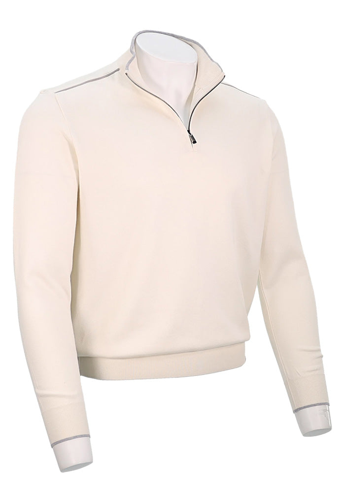 Paul & Shark Quarter Zip Sweater, White