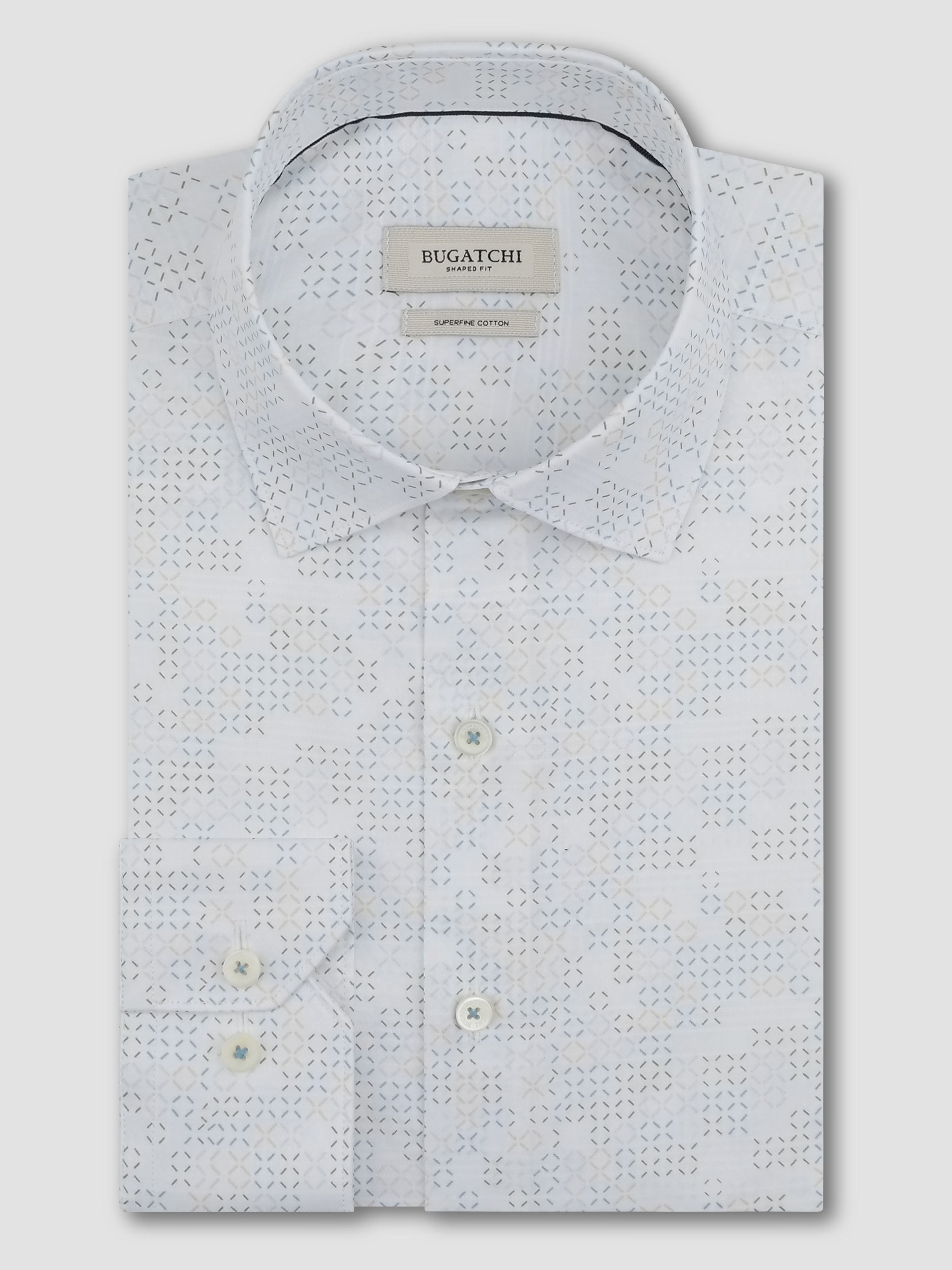 Bugatchi L/S Axel Shirt, White