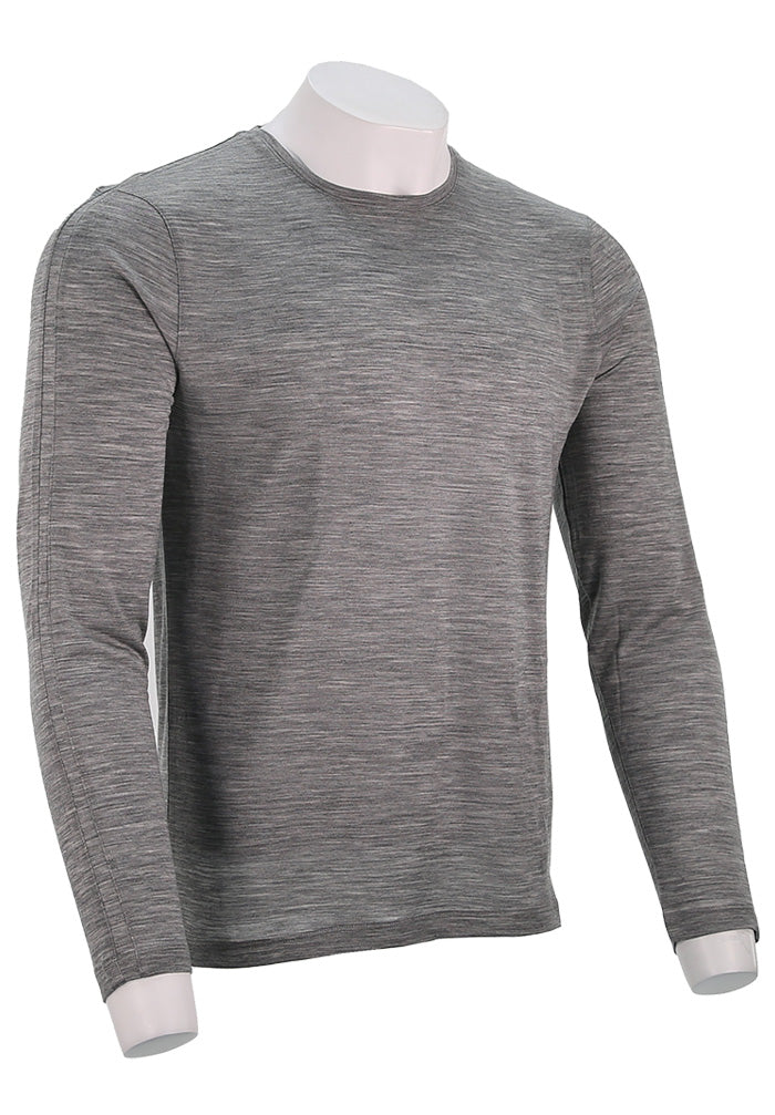 John Varvatos - Long Sleeve Crew - Med Grey - Mondo Uomo - Side View - K4174W25