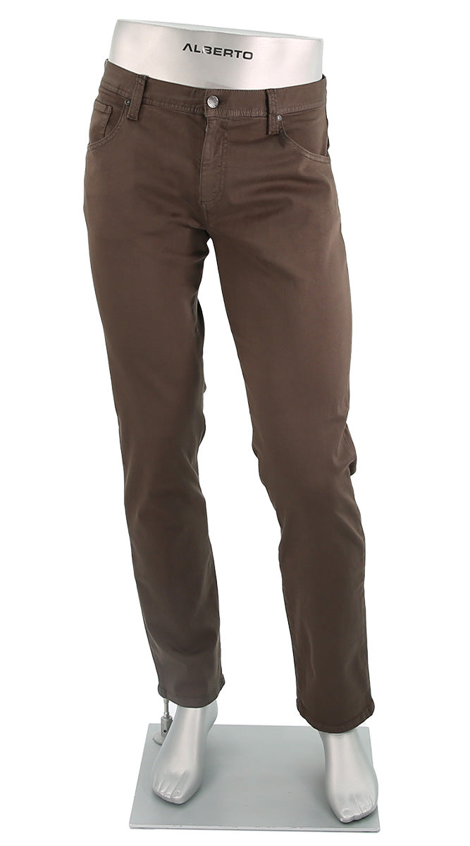 Stone Stretch Colored Denim Tobacco