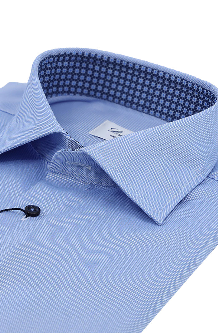 Blue Contrast Twill Shirt