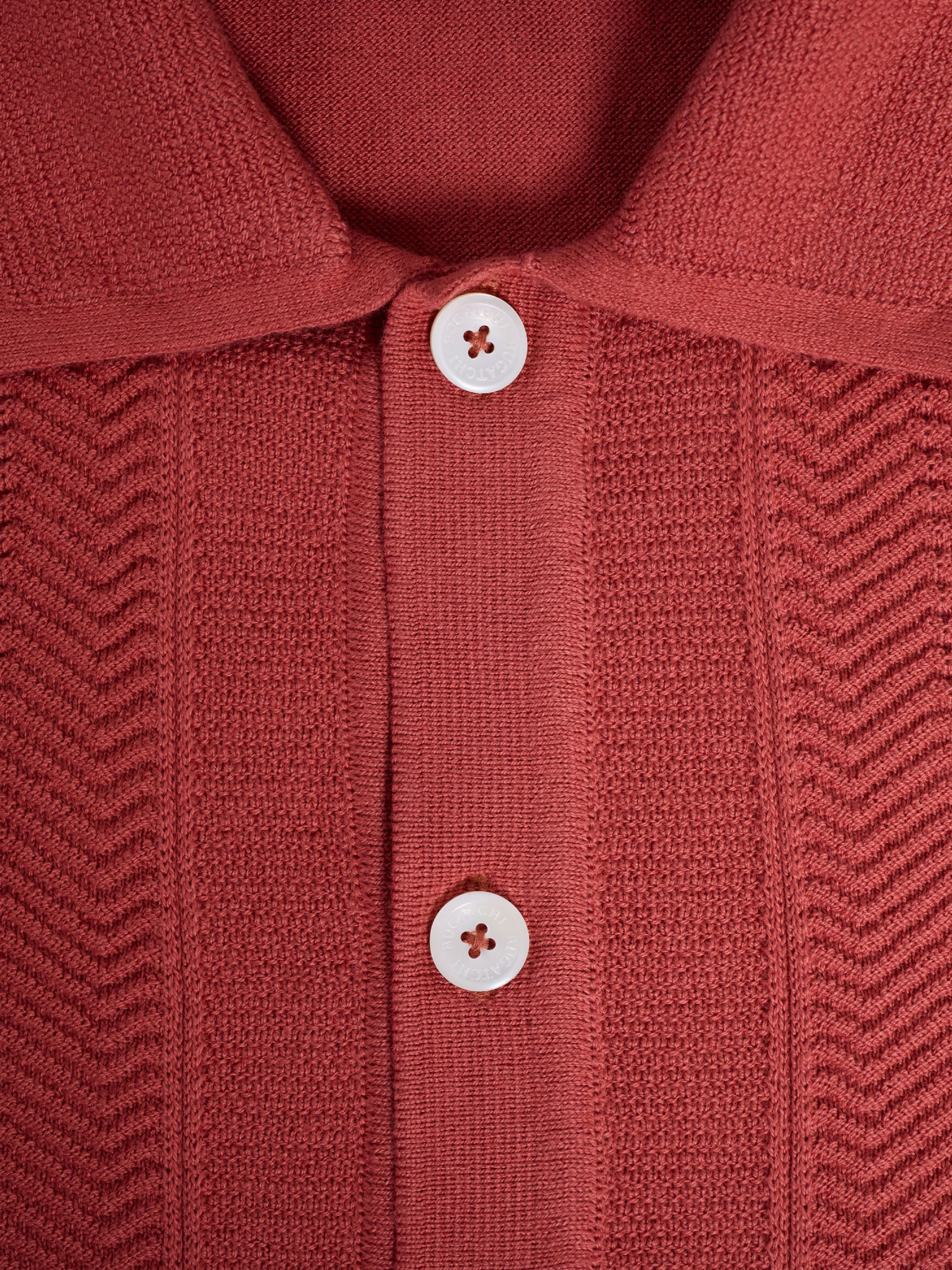 Bugatchi S/S Full Button Sweater, Sienna