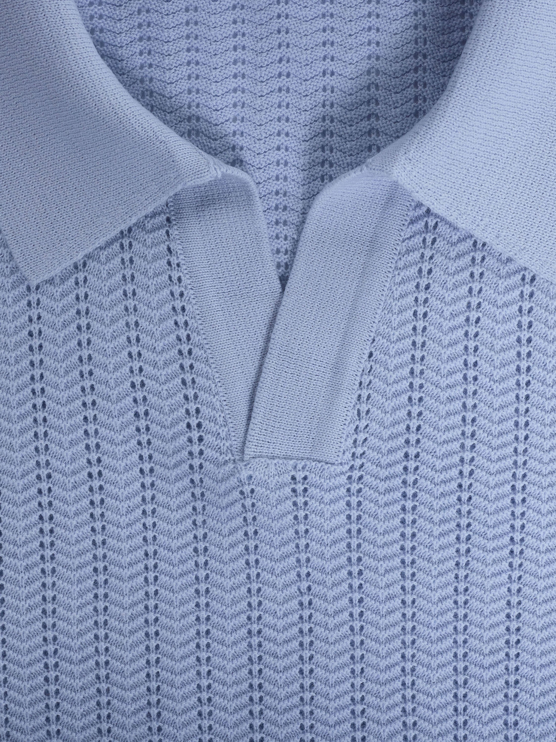 Bugatchi S/S Johnny Collar Sweater, Ice