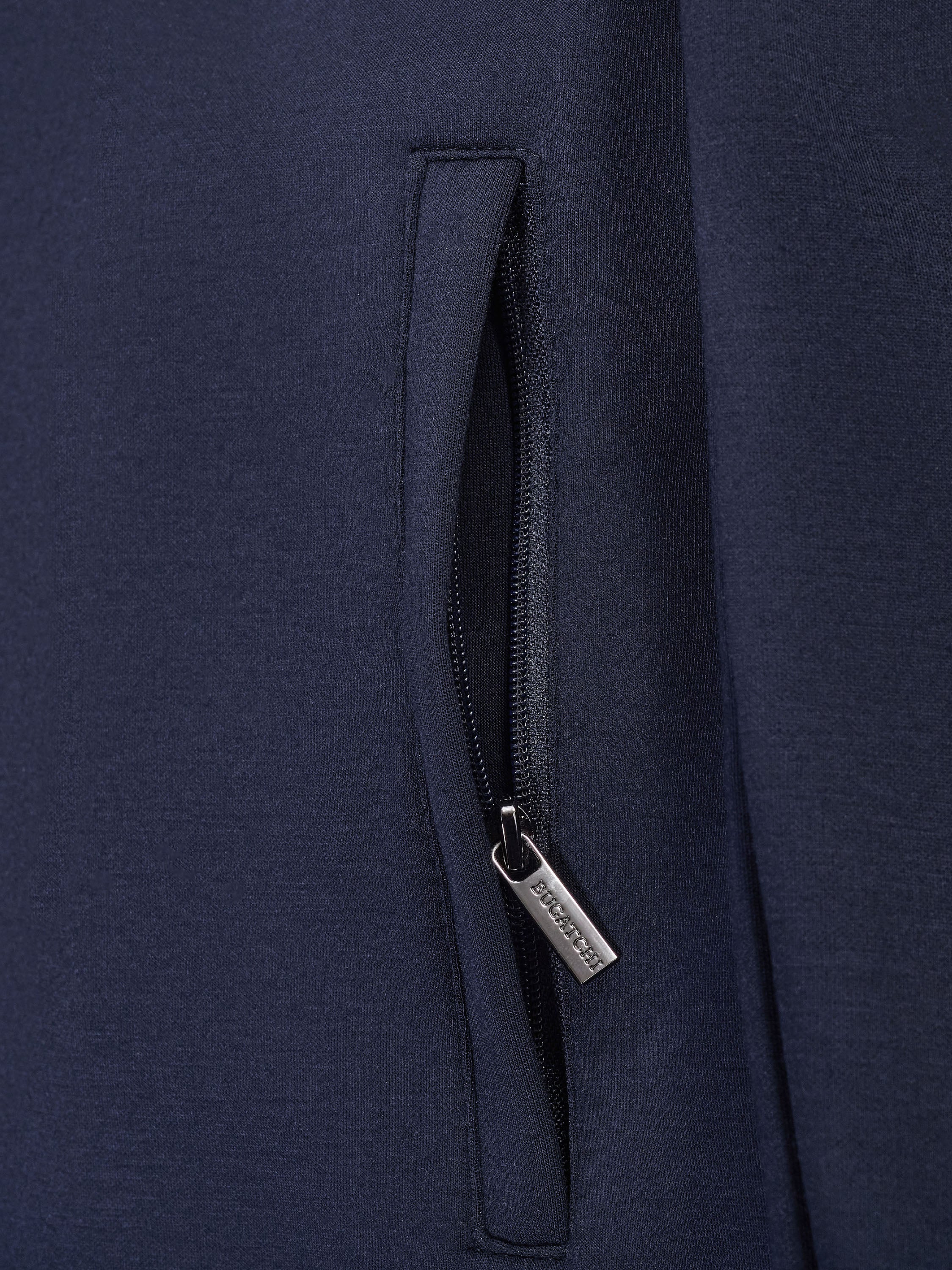 Bugatchi L/S Knit Shirt, Navy