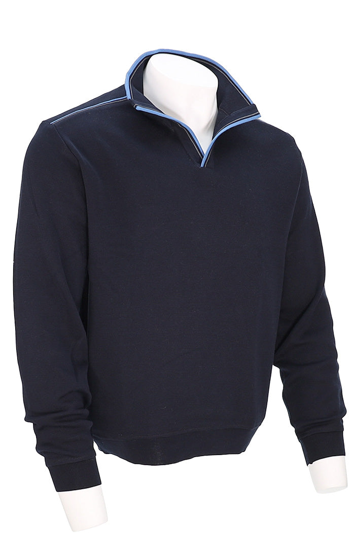 St. Croix Open Mock Solid with Detail Deep Navy