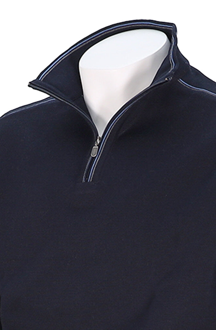 St Croix Zip Mock - Deep Navy